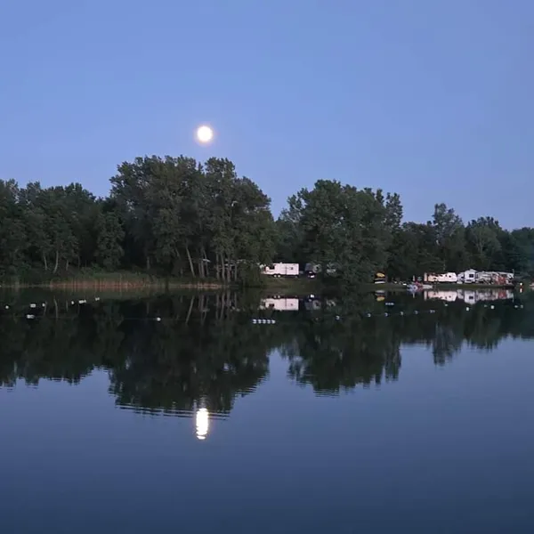 Moonrise over Sleepy Hollow Lake